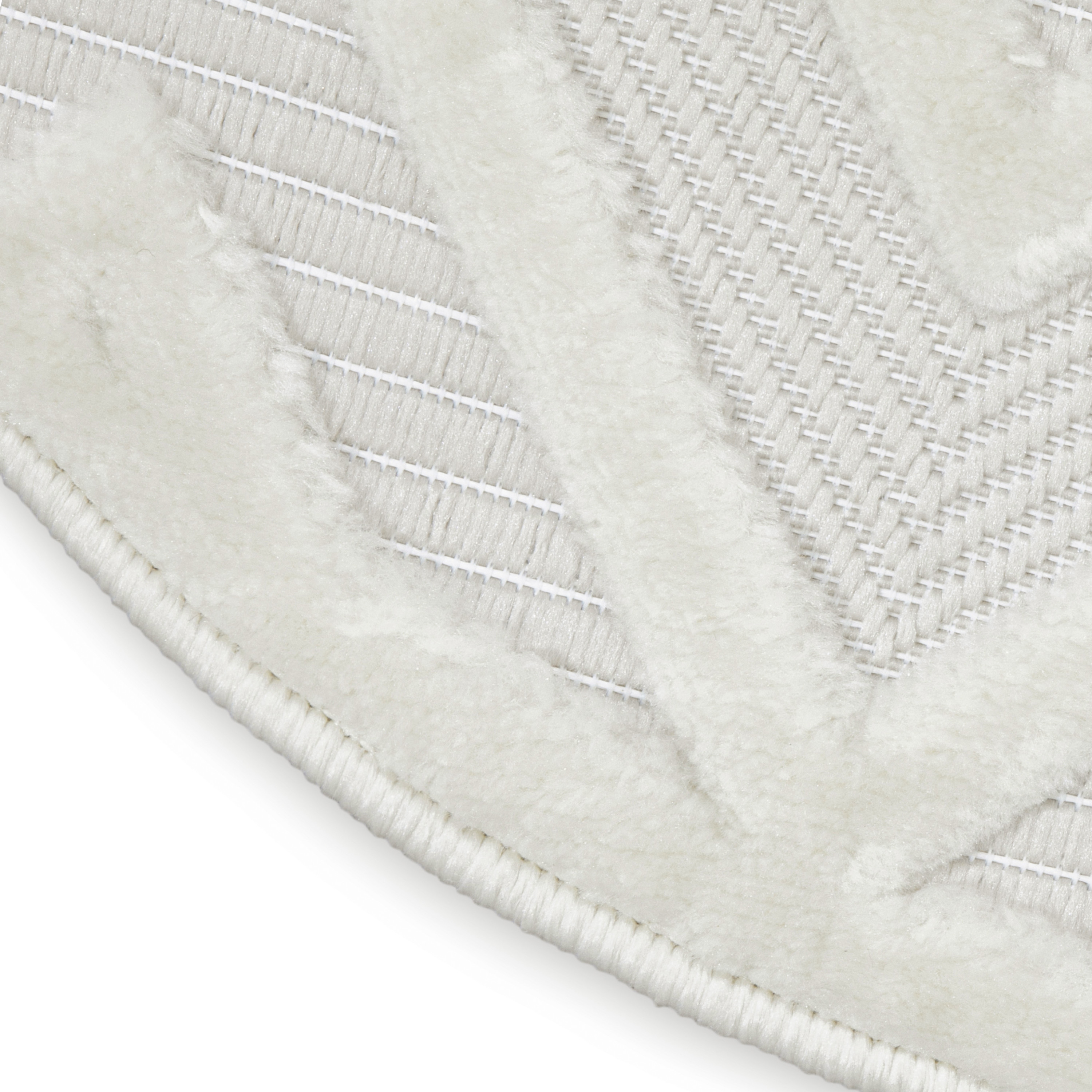 Nourison Versatile 6' x 9' Oval Ivory White Modern Rug