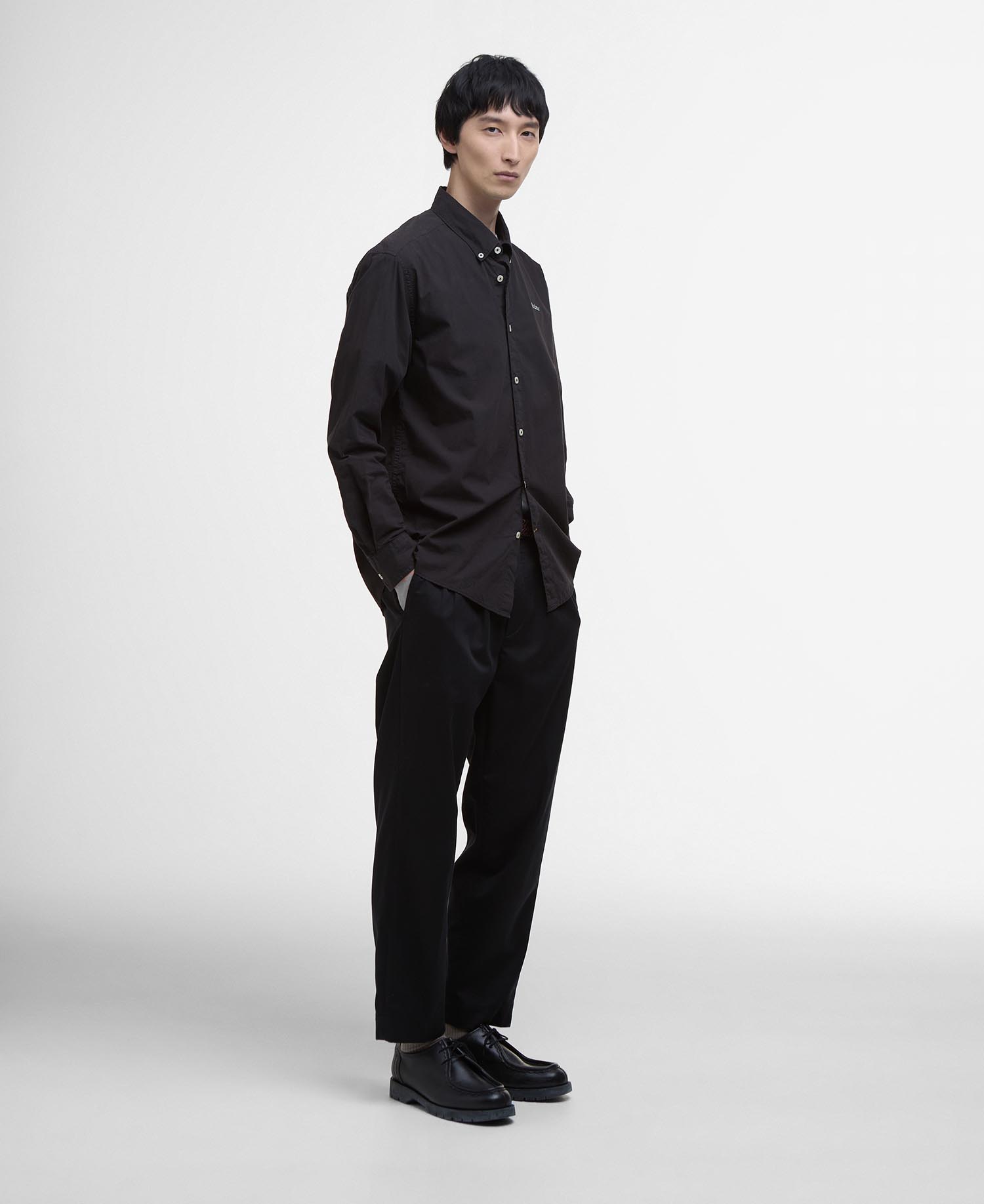 Camicia oversize in popeline tinto in capo image number 1