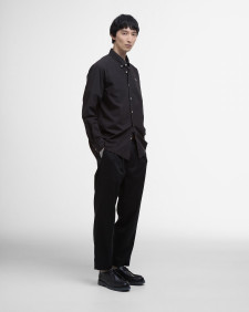 Camicia oversize in popeline tinto in capo 