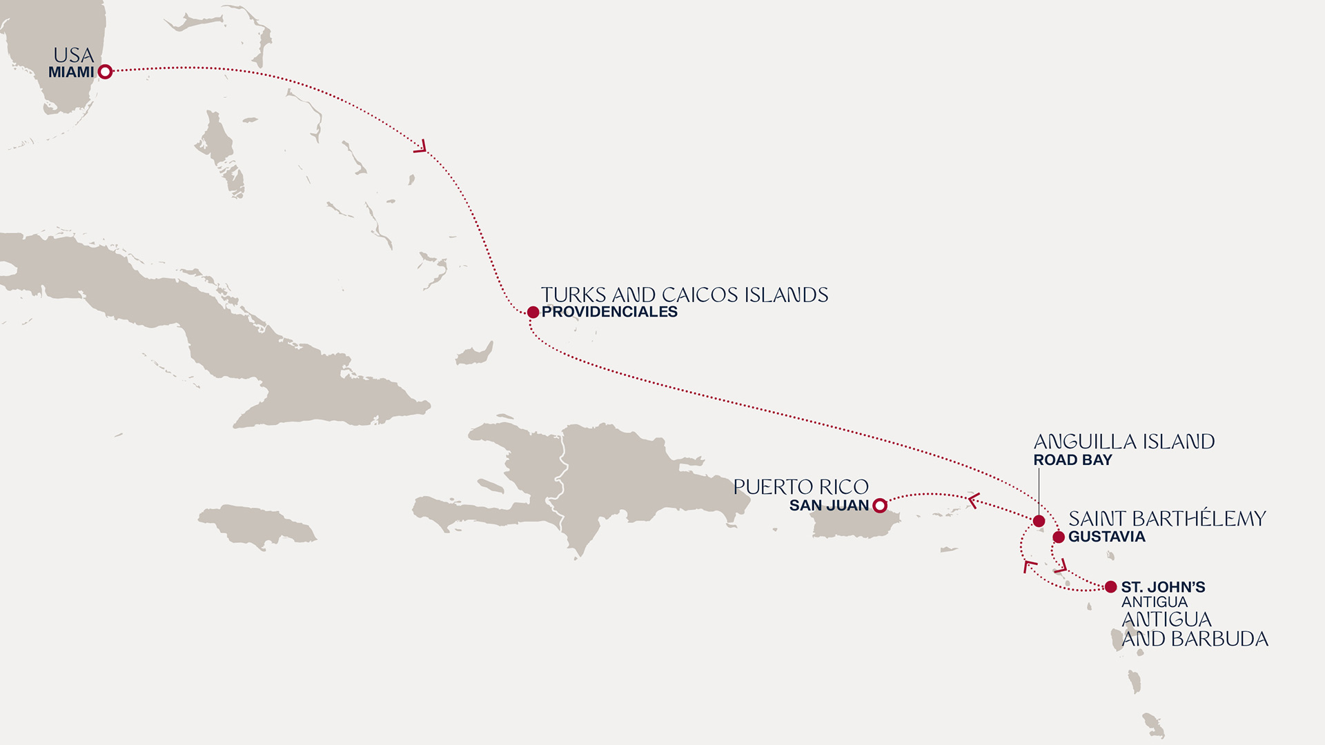 Itinerary map