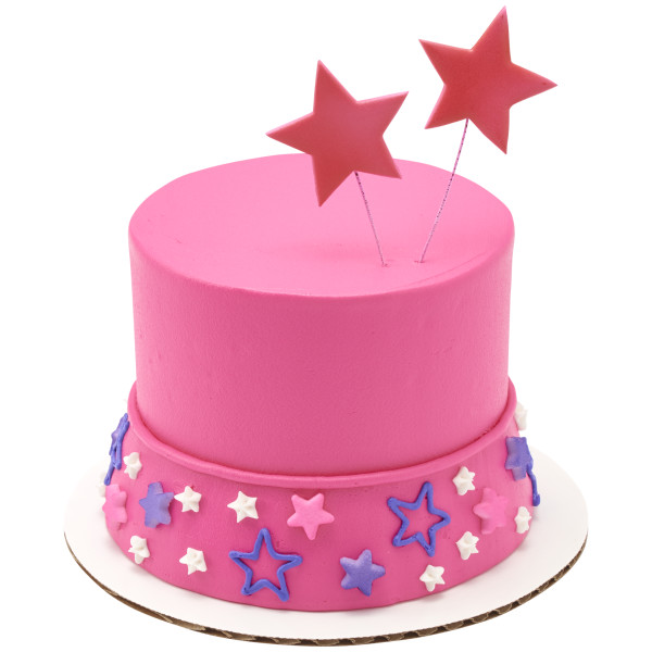 Stars - Red 3 Free Gum Paste Layon