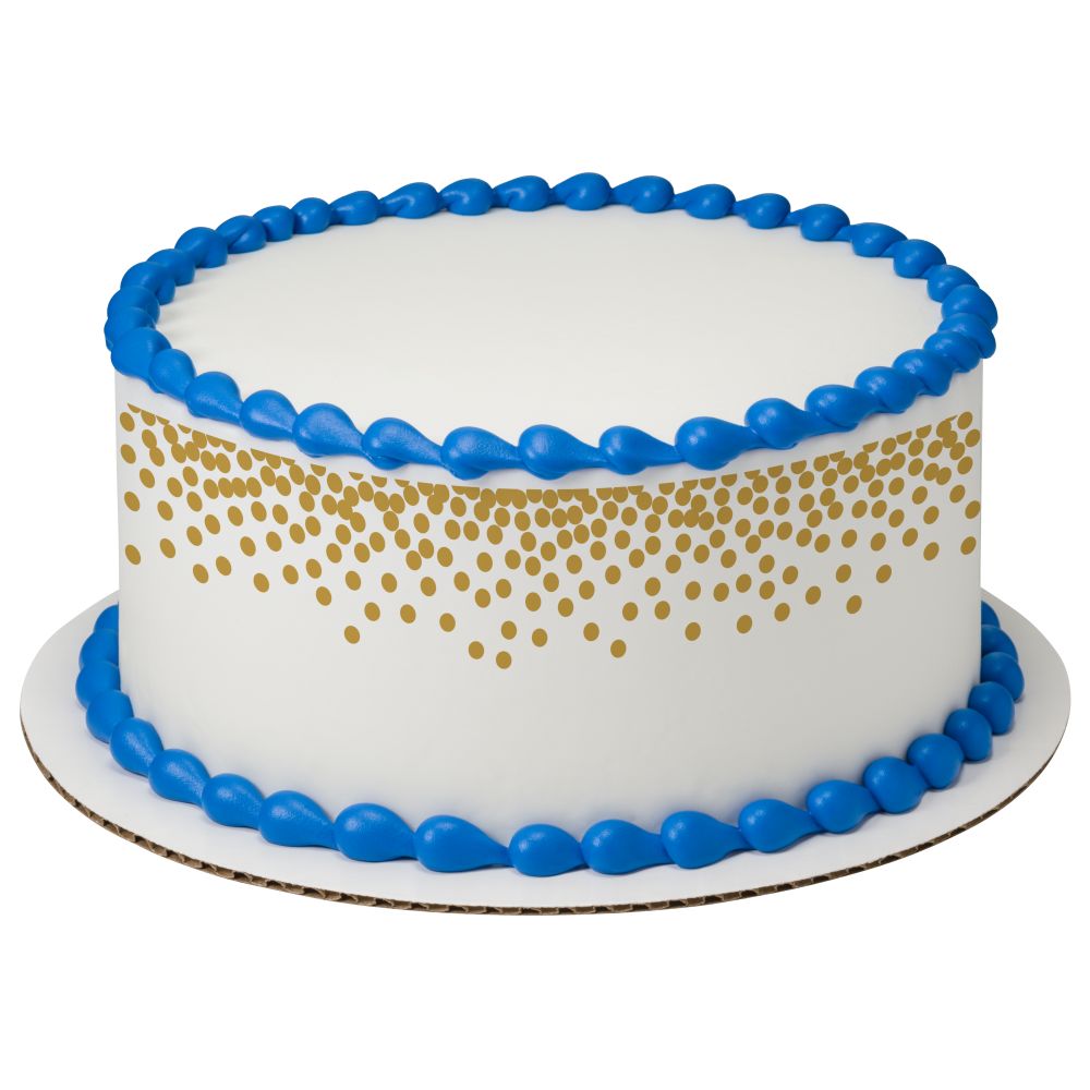 Image Cake Gold Confetti