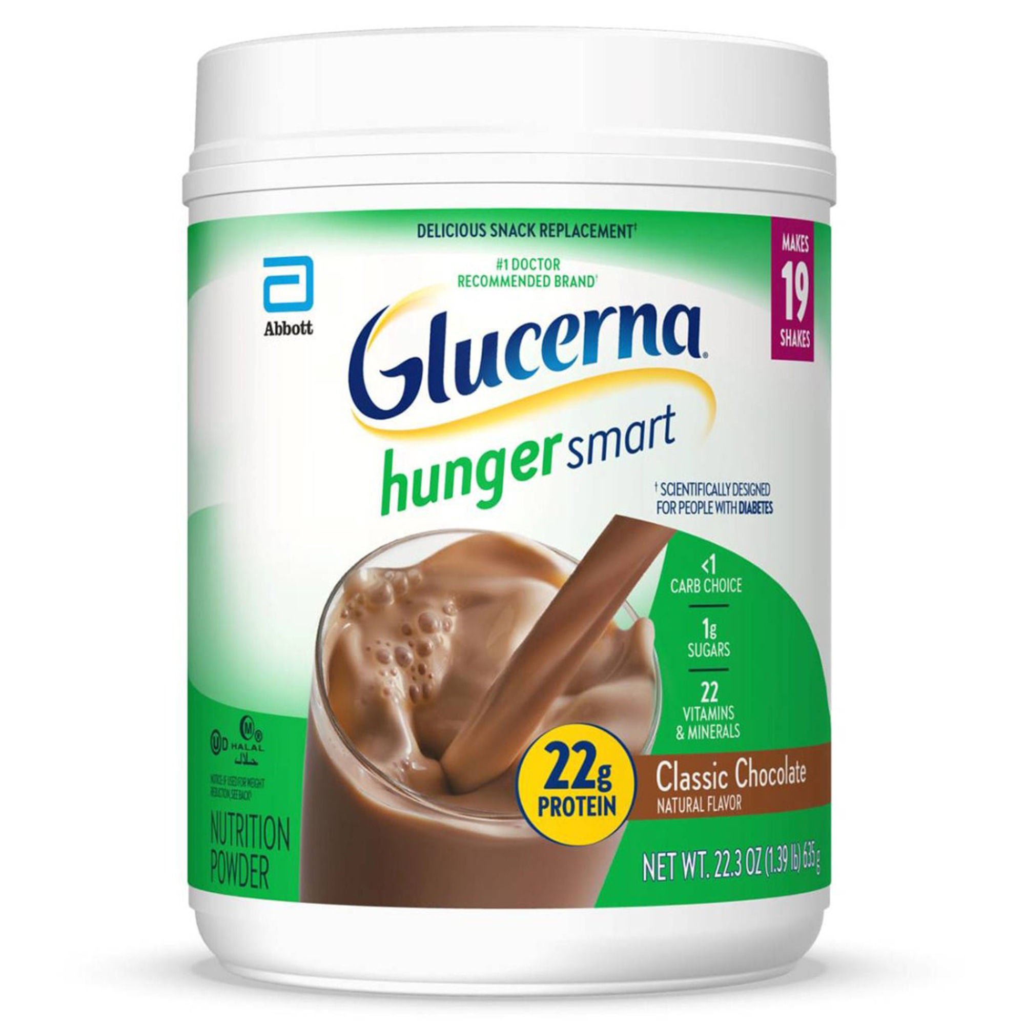 Abbott Nutrition GLUCERNA, SHAKE HUNGER SMART PWDR RICH CHOCOLATE 1.39LB(2/CS