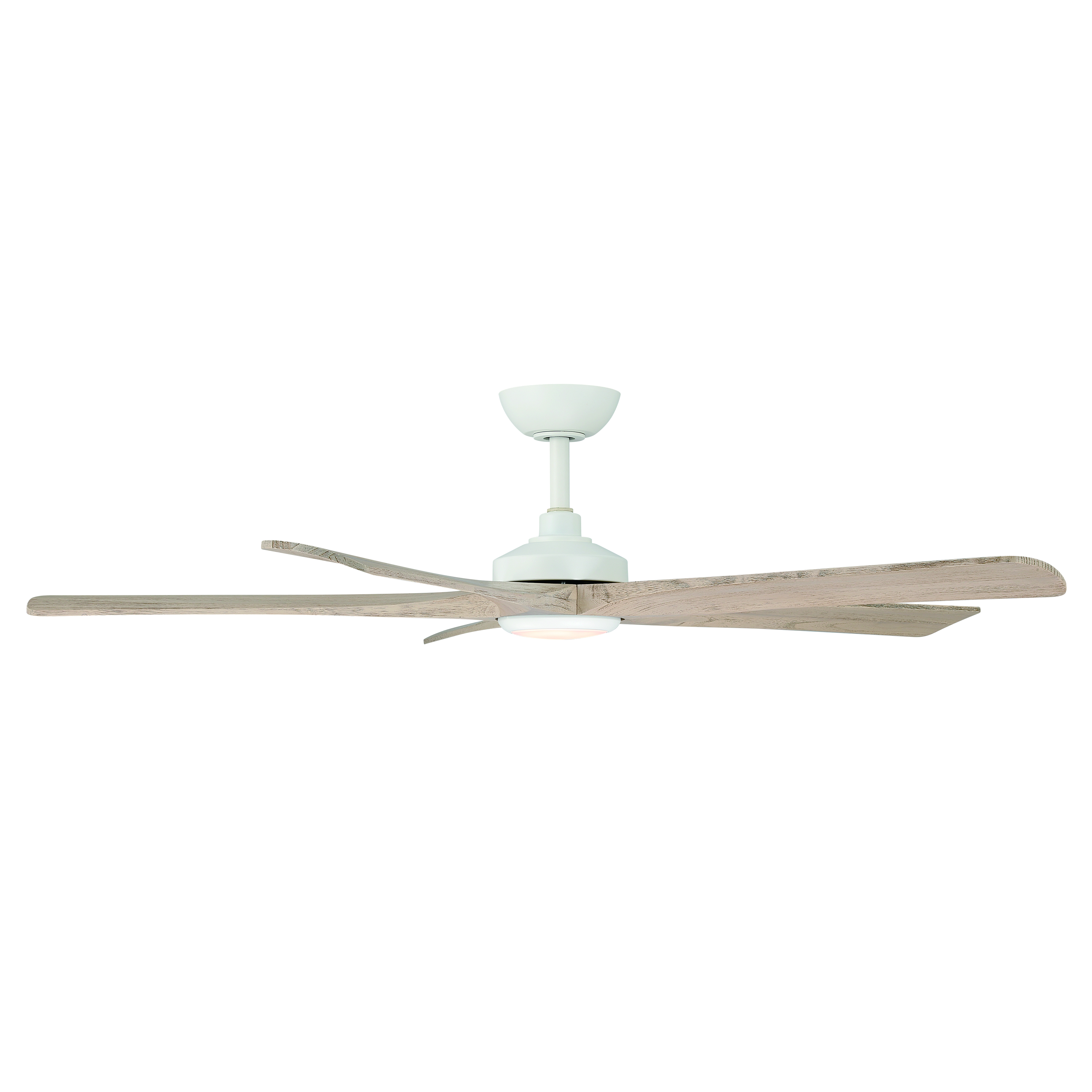 56" 5-Blade 5CCT LED Smart  Ceiling Fan - Alabaster White and Bleached Wood Blades with White Lens - alternate view