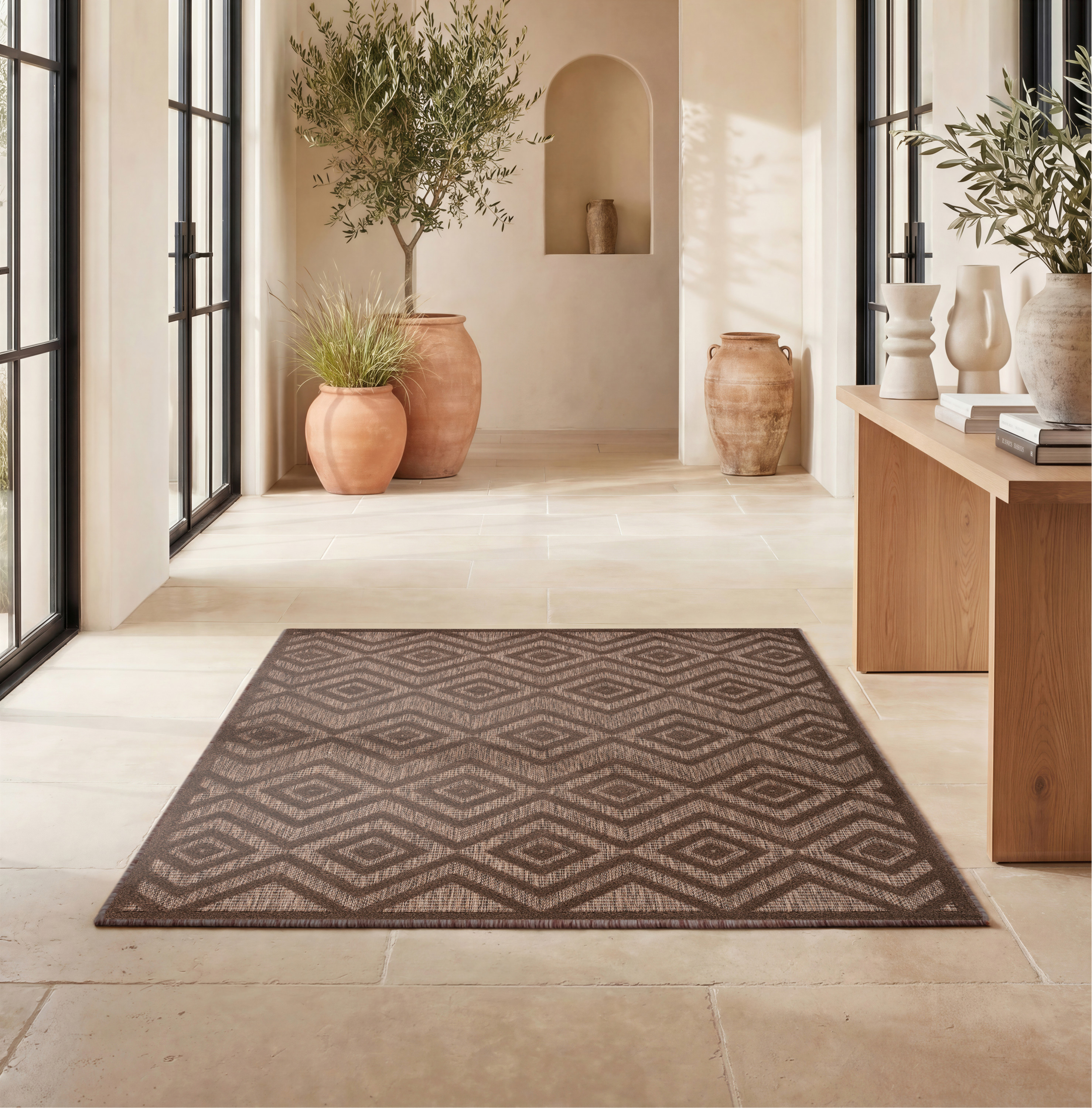 Nourison Versatile 4' x 6' Brown Modern Rug