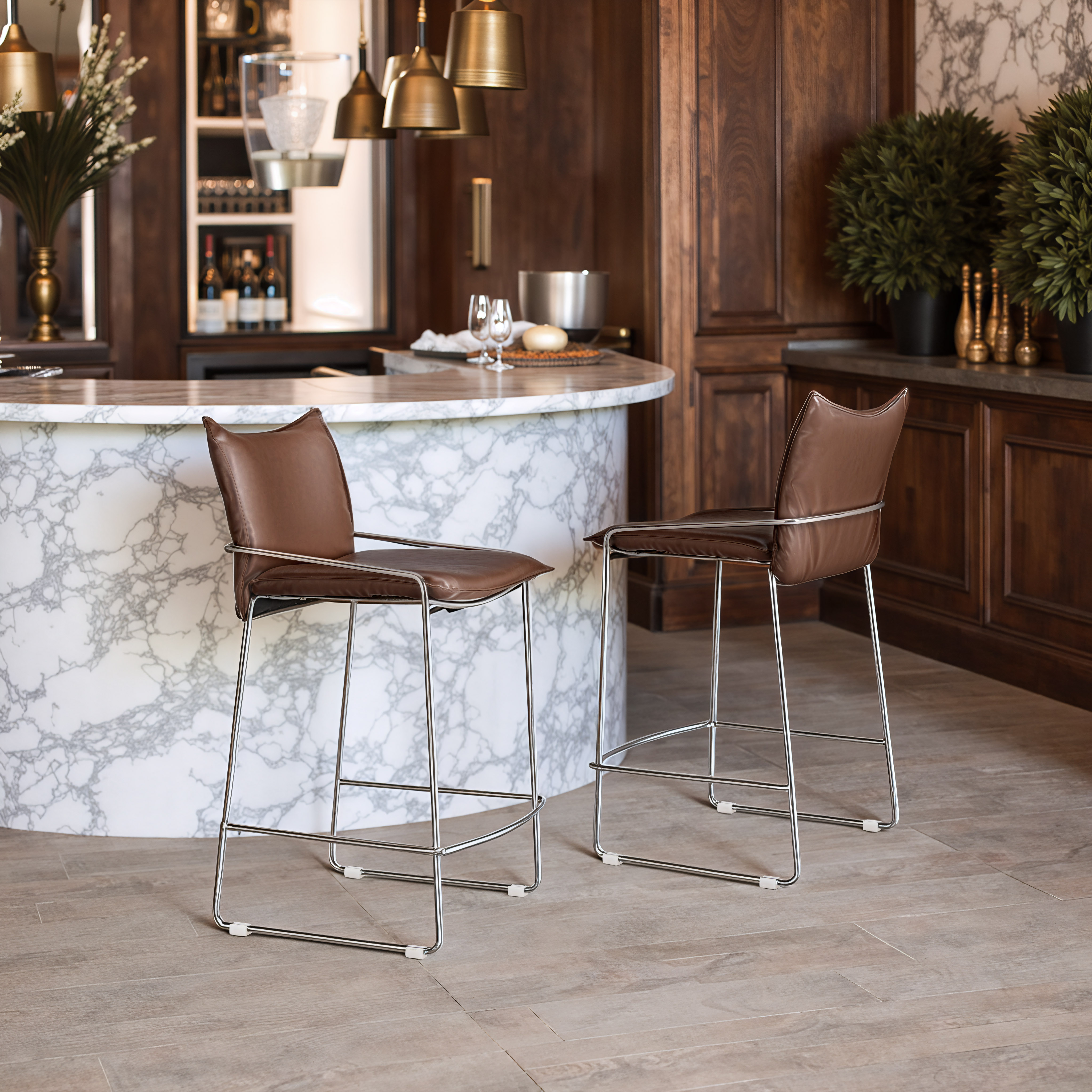 Pola Counter Stool Brown product image
