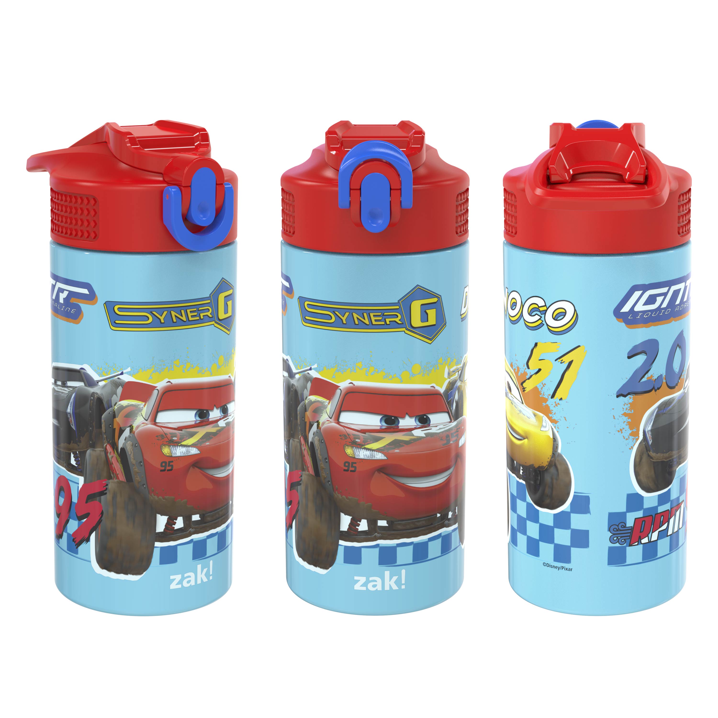 Cars 3 Movie 14 ounce Stainless Steel Vacuum Insulated Water Bottle, Lightning McQueen slideshow image 4