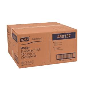 Tork, ShopMax, Heavy Duty, 1 ply, 9.00"x13.00", Double Recreped (DRC), Industrial Wipers, White