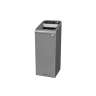 Rubbermaid Commercial, Configure, Landfill, 15 gal, Metal, Gray, Rectangle, Receptacle