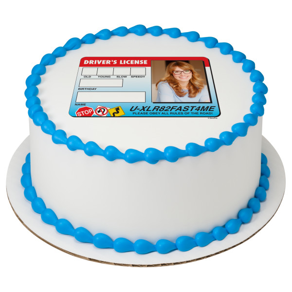 Driver License PhotoCake® Edible Image® Frame