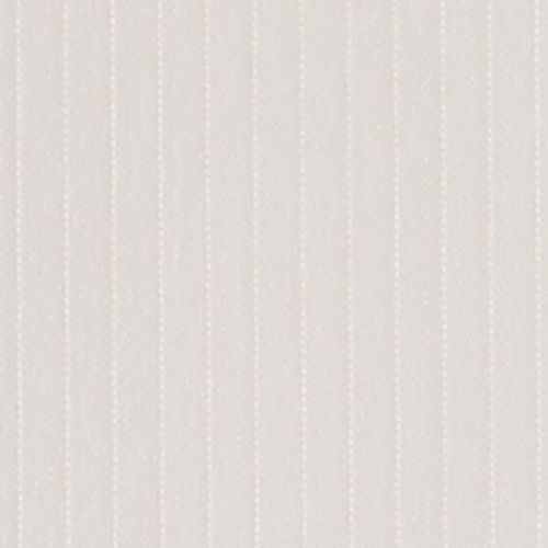 Beige fabric-like wallpaper with evenly spaced vertical dashed stripes covering a flat wall surface; evenly lit, neutral background with no other visible features.