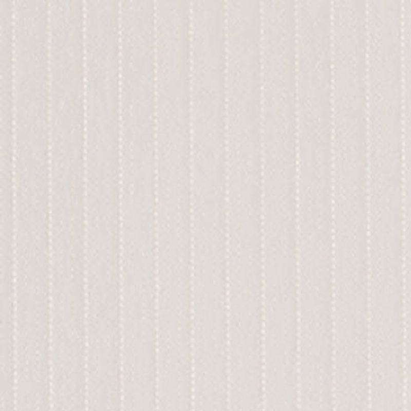 Beige fabric-like wallpaper with evenly spaced vertical dashed stripes covering a flat wall surface; evenly lit, neutral background with no other visible features.