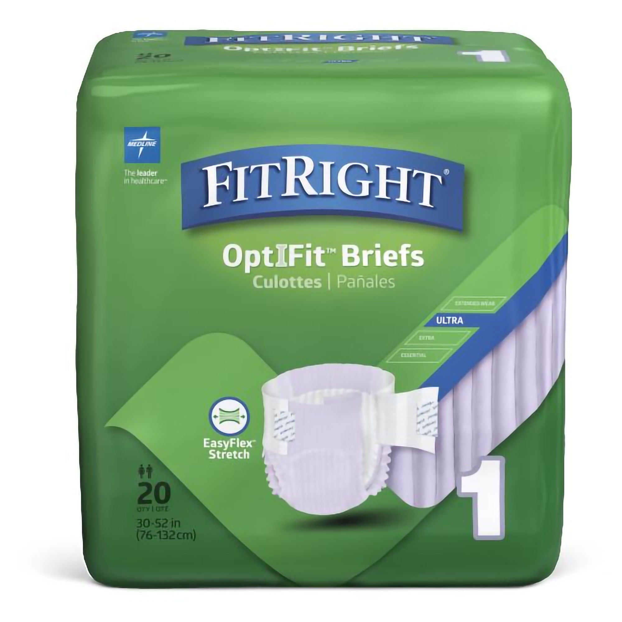 Medline BRIEF, STRETCH ULTRA MED/LG 30-52" (80/CS)
