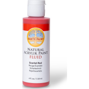Natural Fluid Acrylik Paint, 4 oz, Scarlet Red
