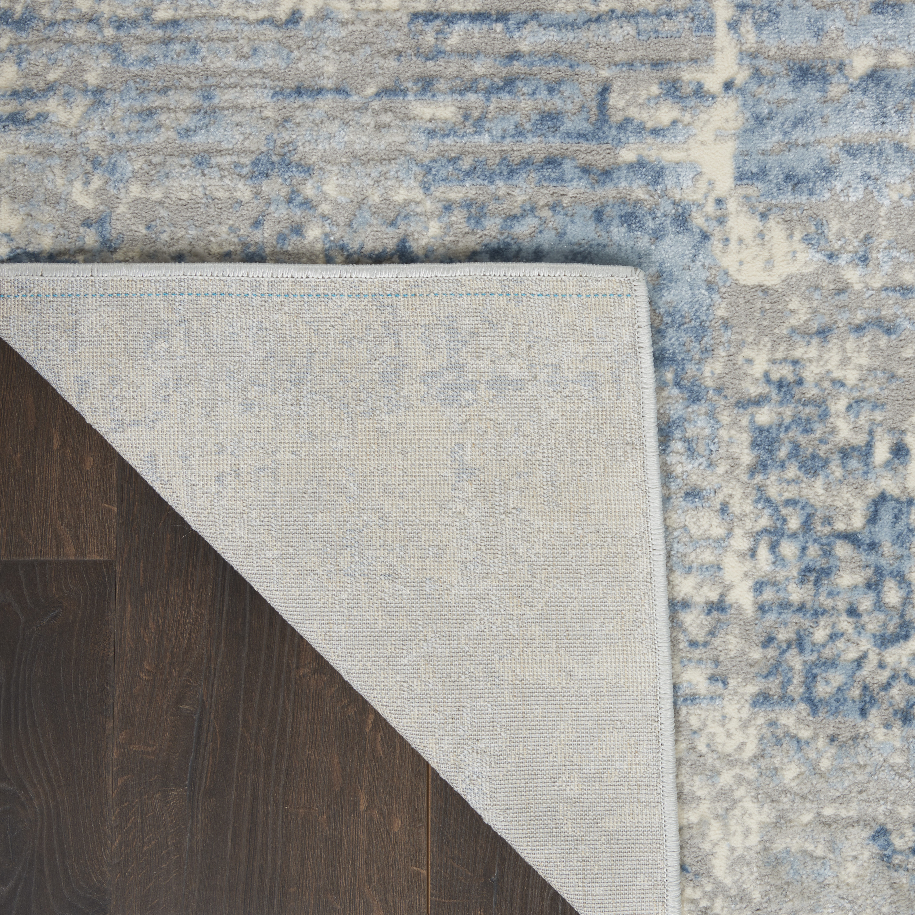 Nourison Solace 5'3" x 7'3" Ivory Grey Blue Modern Indoor Rug