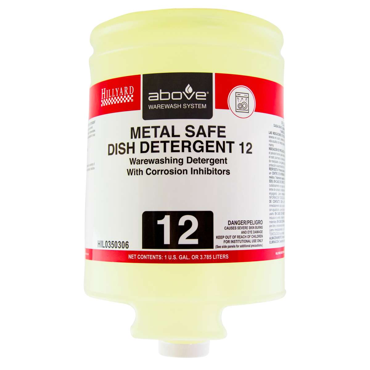 DETERGENT DISH 12 ABOVE MET SAF 1GAL/4 PER CASE