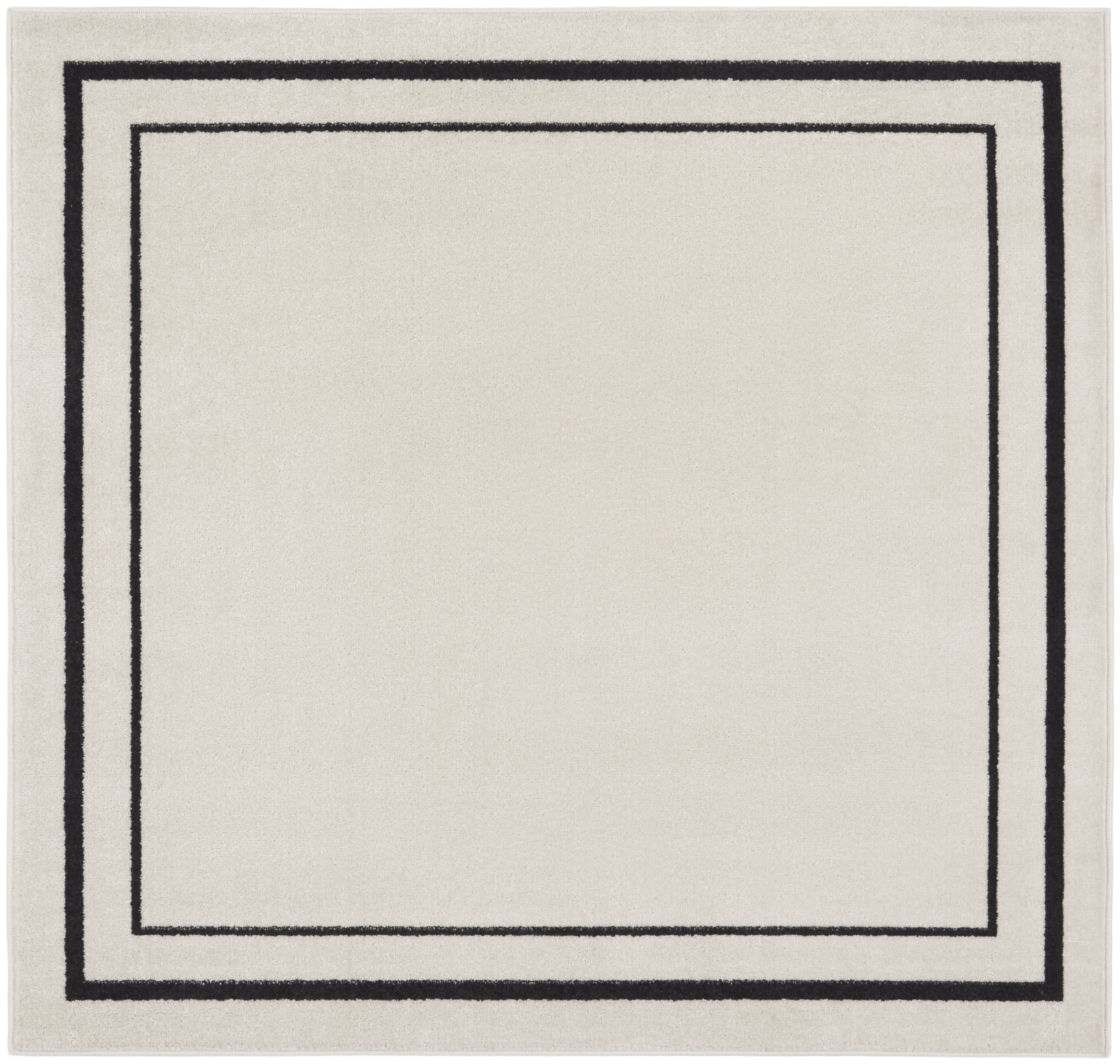 Nourison Nourison Essentials 5' x Square Ivory Black Contemporary Rug