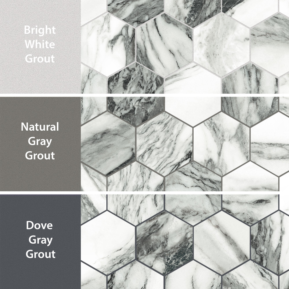 Touche 4″ Hex Zebre 11-3/4 in. x 13-5/8 in. Porcelain Mosaic Tile