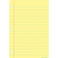 Smart Poly&trade; Chart, 13" x 19", Light Yellow Notebook Paper