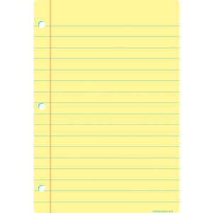 Smart Poly&trade; Chart, 13" x 19", Light Yellow Notebook Paper