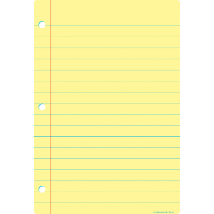 Smart Poly&trade; Chart, 13" x 19", Light Yellow Notebook Paper