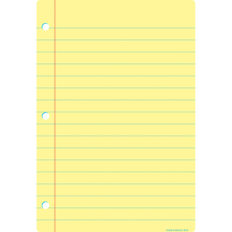 Smart Poly™ Chart, 13" x 19", Light Yellow Notebook Paper