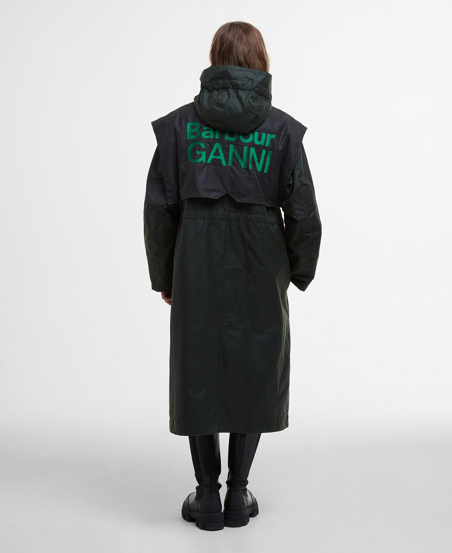 Barbour x GANNI Waxed Parka Jacket image number 2
