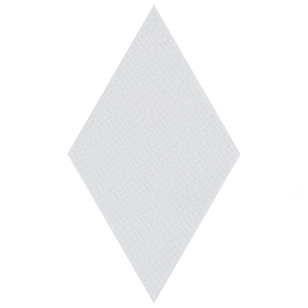 Rhombus White 5-1/2 in. x 9-1/2 in. Porcelain Floor and Wall Tile