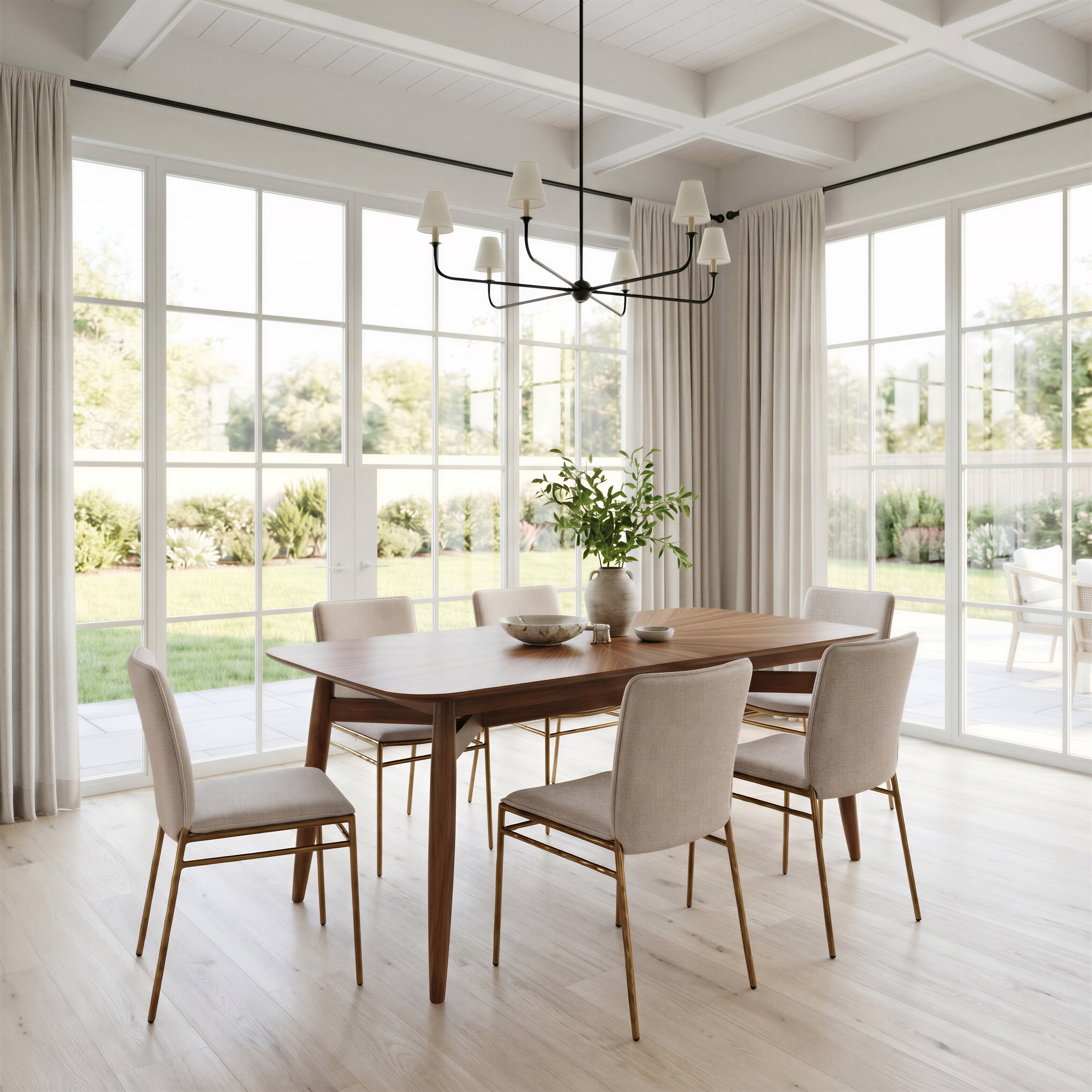 Nordvest Dining Chair Beige & Gold product image