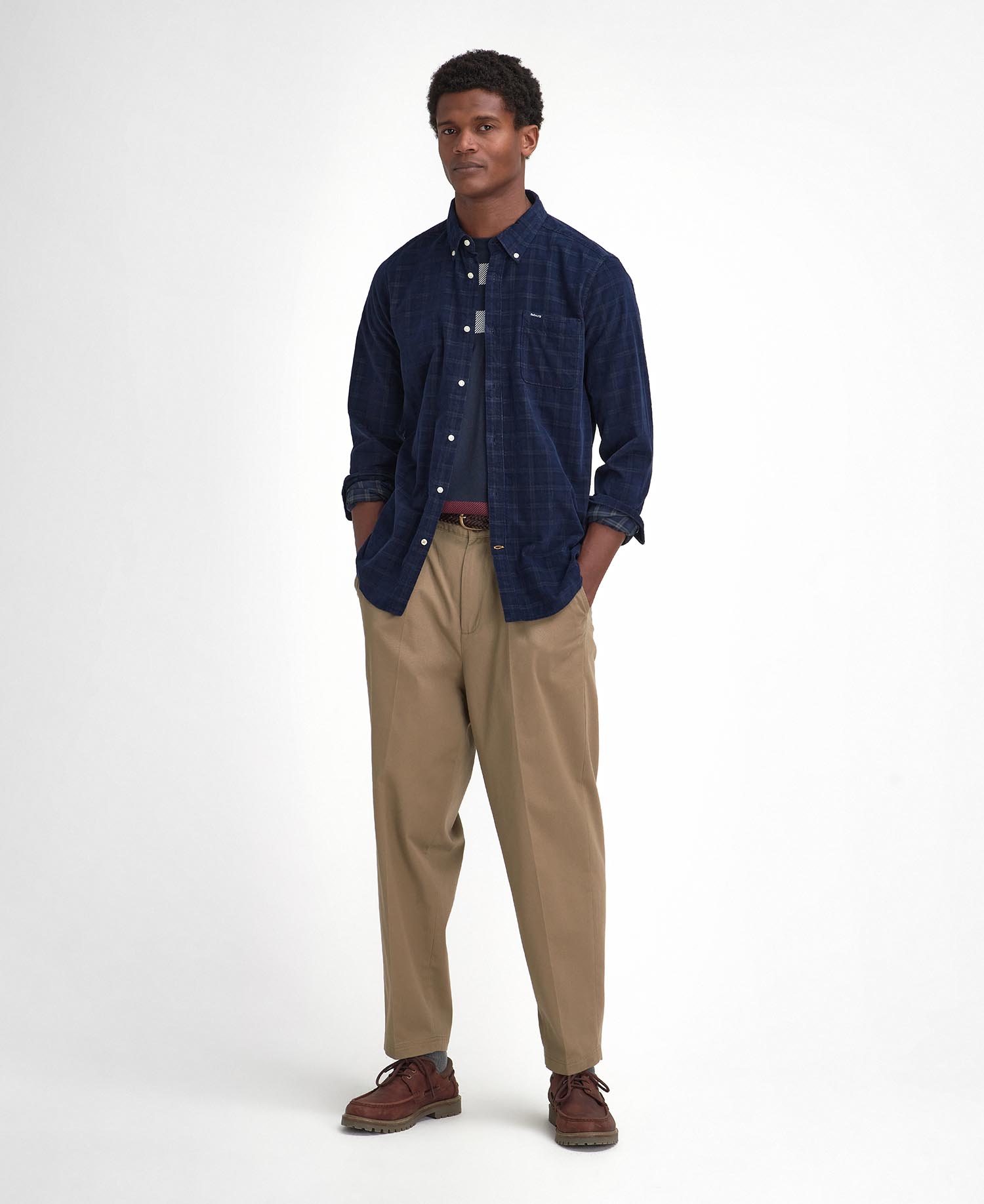 Harthill Tailored Long Sleeved Cord Shirt image number 1