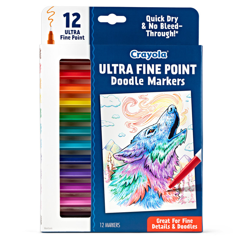 Doodle & Draw Ultra Fine Point Doodle Marker, 12 Count