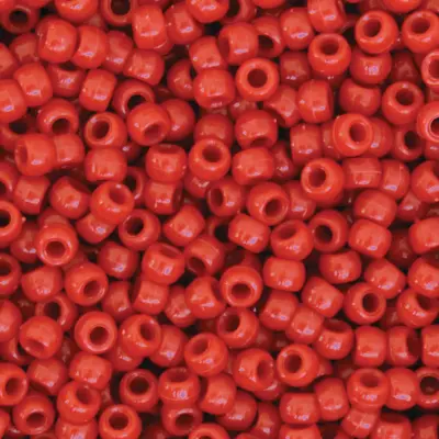 Creativity Street  Pony Beads, Red,  6 mm x 9 mm, 1000 Pieces