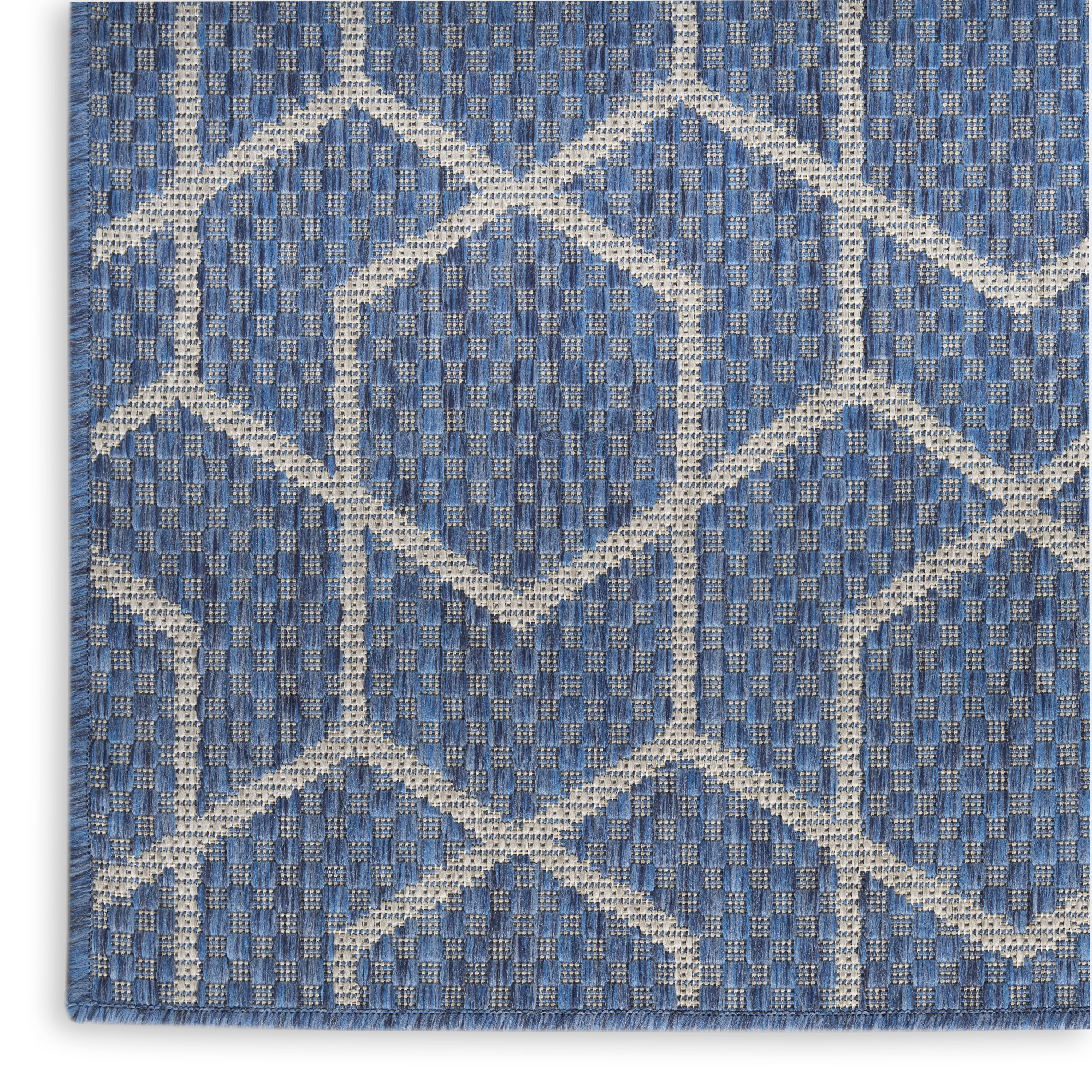 Nourison Horizon Indoor/Outdoor 5' x 7' Denim Modern Rug