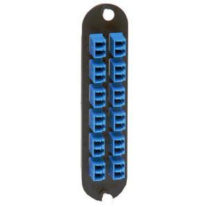 Corning LANscape CCH Patch Panel With 6 LC Duplex OS2 Singlemode Angled Polish Connector Adapters (Ceramic Insert), 12 Fiber CCH -CP12-B3