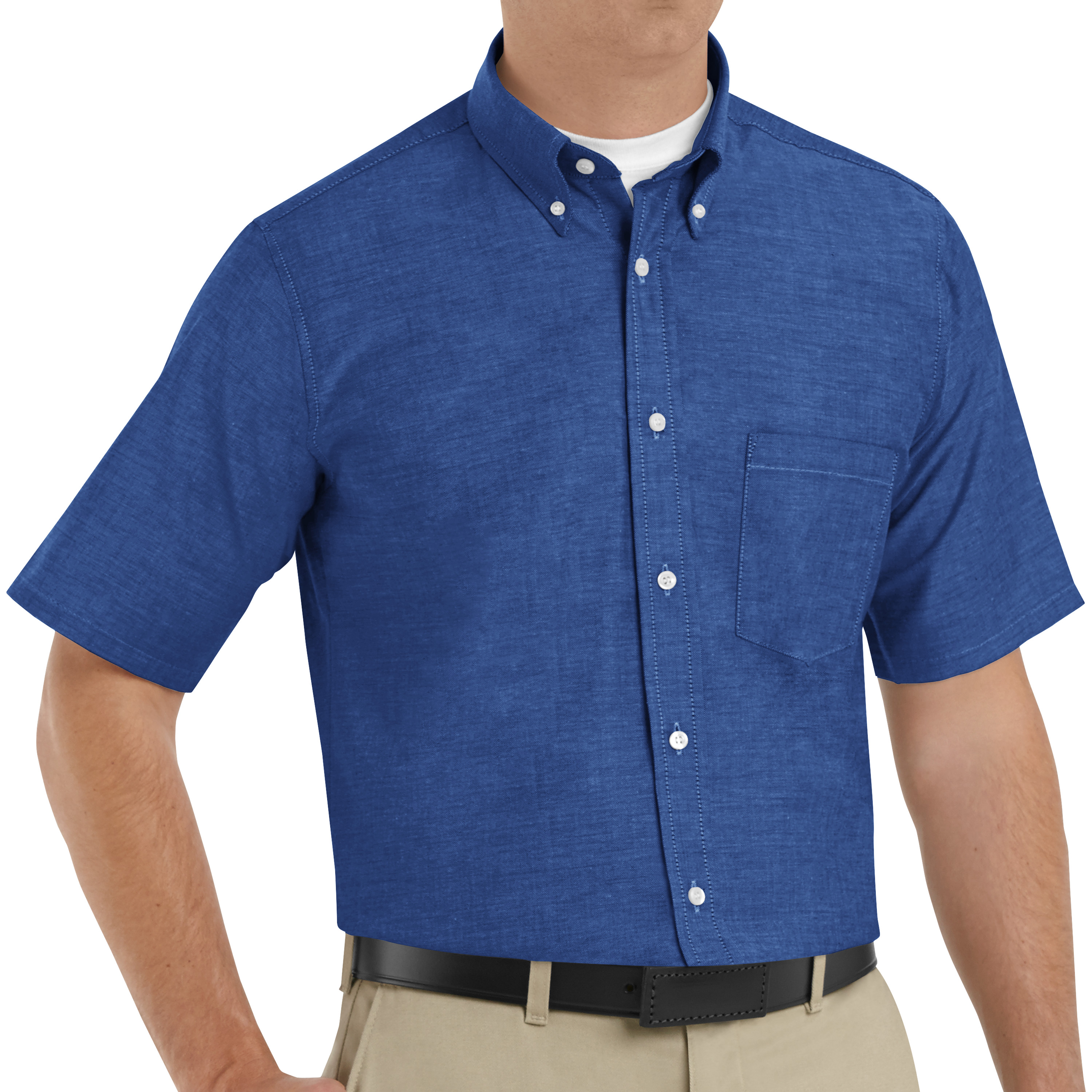 Camisa de vestir Oxford ejecutiva de manga corta Red Kap para hombre - Imagen 8 de 14