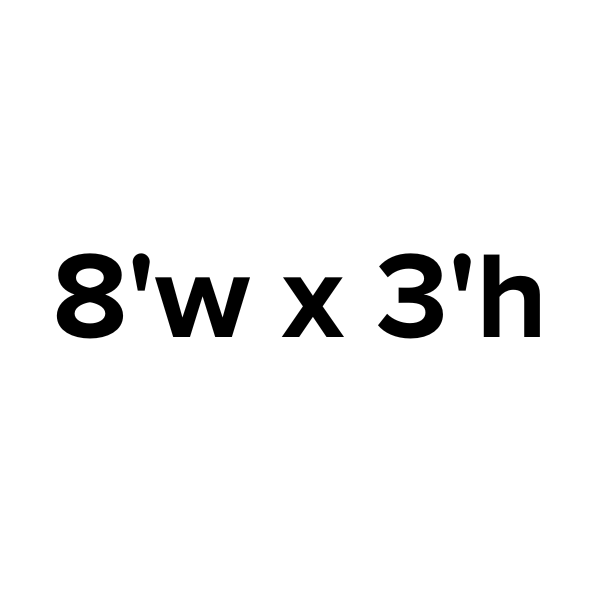 Hanging Sign 8'w x 3'h