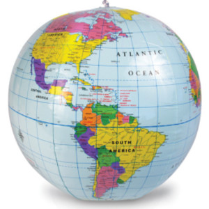 Inflatable 11" World Globe