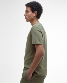 Platford Tailored Waffle T-Shirt Light Moss
