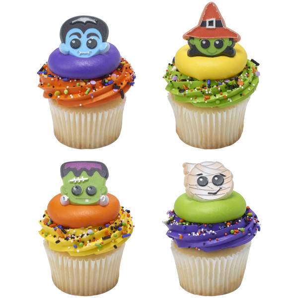 Halloween Characters Cupcake Rings