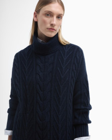 Beatrix Cable-Knit Mini Dress Classic Navy