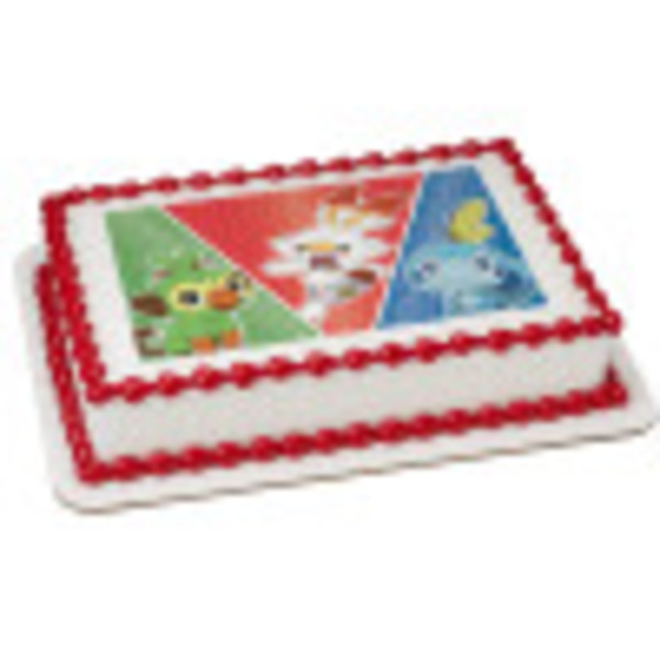 Pokémon Grass, Fire & Water PhotoCake® Edible Image®