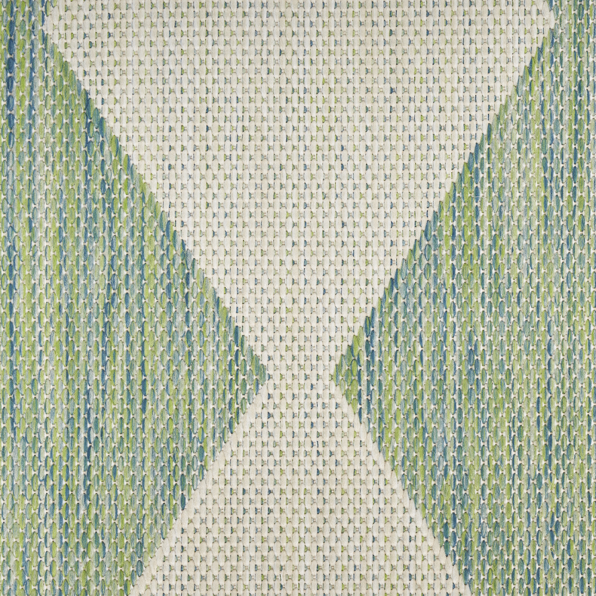 Nourison Positano 2' x 6' Blue Green Modern Rug