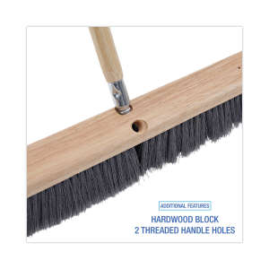 Boardwalk, 18in, Floor Brush Head, Polypropylene Bristles, Gray
