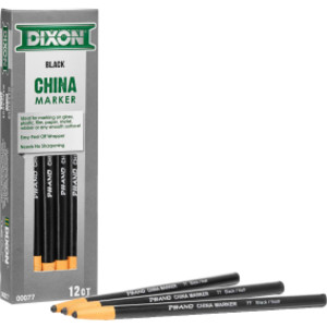 Phano China Markers, Black, Pack of 12