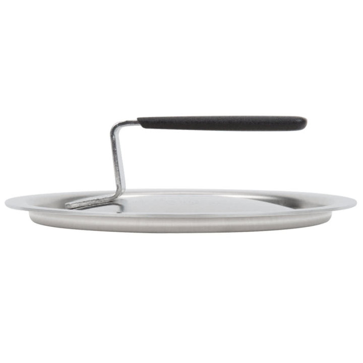 6 ⅝-inch Wear-Ever® domed aluminum cover with satin finish and dipped handle
