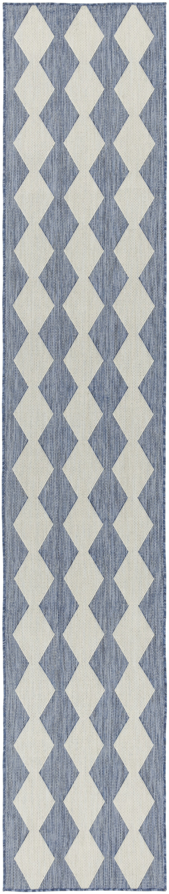 Nourison Positano 2'2" x 12' Navy Blue Modern Rug
