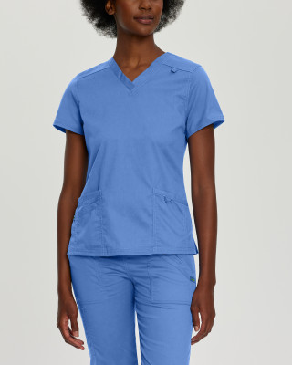 Landau Medical ProFlex Womens Modern V Neck Tunic-Landau