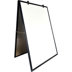 Double-sided Magnetic Dry Erase Easel, Black Aluminum Frame, 24x36 inches