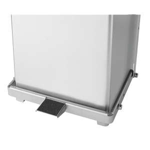 Rubbermaid Commercial, Defenders, 13 gal, Metal, Stainless Steel, Square, Receptacle