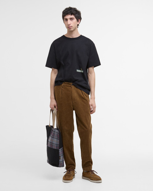 Pantaloni a coste oversize Elmbank Beige